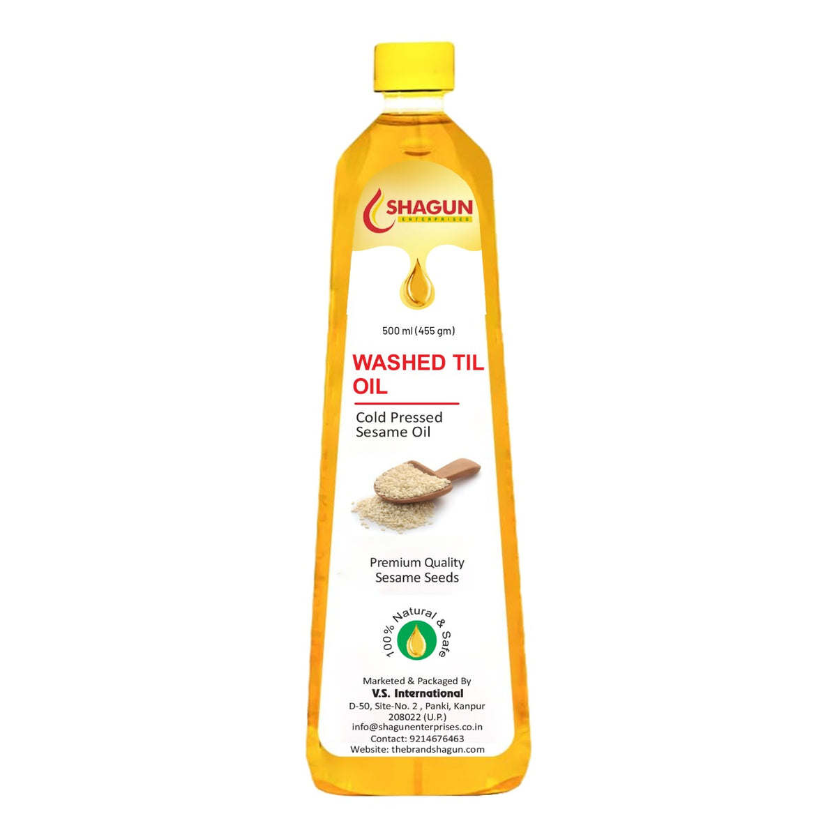 Shagun Cold Pressed Sesame Oil | 100% Pure Gingelly Oil 500 ML