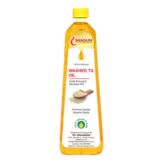 Shagun Cold Pressed Sesame Oil | 100% Pure Gingelly Oil 500 ML
